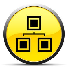 Organization Chart icon on a round button N10