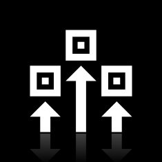 Logistics icon on a black background N6