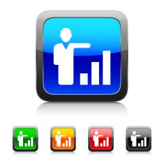 Businessman icon on color buttons N11