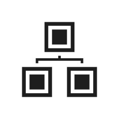 Organization Chart icon on a white background N8