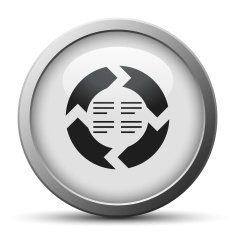 Chevron Chart icon on a silver button N4