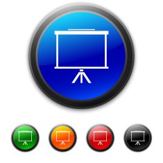 Projector Screen icon on round buttons N2