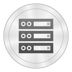 Network Server icon on a round button N22