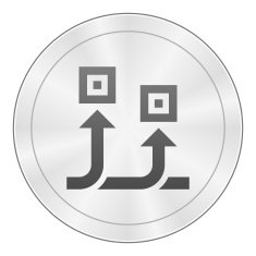 Conveyor icon on a round button N11