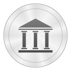 Bank icon on a round button N38