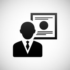 Businessman icon on a white background N58