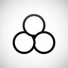 Venn Diagram icon on a white background N11