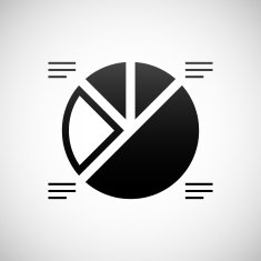 Pie Chart icon on a white background N20