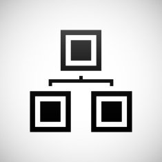 Organization Chart icon on a white background N9