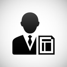 Businessman icon on a white background N61