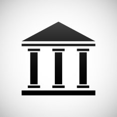 Bank icon on a white background N28