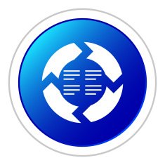 Chevron Chart icon on a round button N44