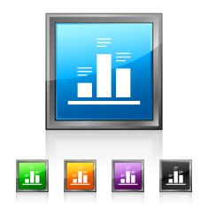 Bar Graph icon on square buttons N30