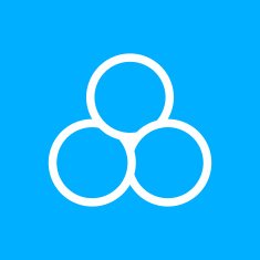 Venn Diagram icon on a blue background N3