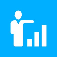 Businessman icon on a blue background N12