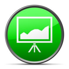 Projector Screen icon on a round button N7
