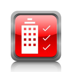Office Building icon on a square button N16