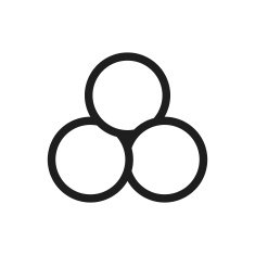 Venn Diagram icon on a white background N12