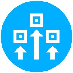 Logistics icon on a round button N25