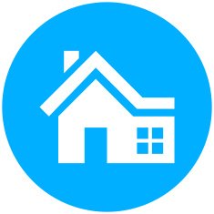 Home icon on a round button N15