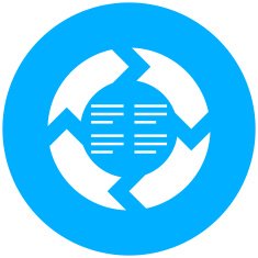 Chevron Chart icon on a round button N46