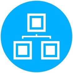 Organization Chart icon on a round button N15