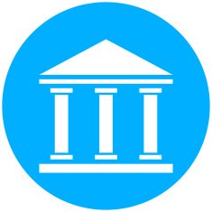 Bank icon on a round button N41