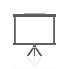 Projector Screen icon on a white background N8
