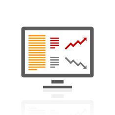 Computer Monitor icon on a white background N24