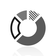 Donut Chart icon on a white background N32