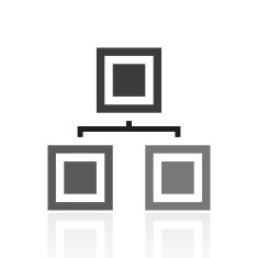Organization Chart icon on a white background N12