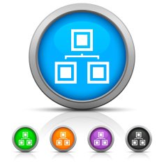 Organization Chart icon on round buttons N4