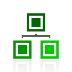 Organization Chart icon on a white background N13