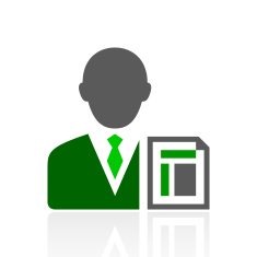 Businessman icon on a white background N78