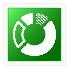 Donut Chart icon on a square button N20