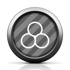 Venn Diagram icon on a round button N24
