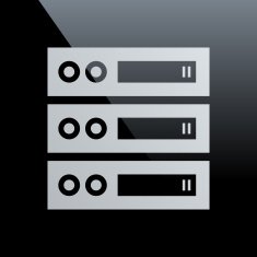 Network Server icon on a black background N7