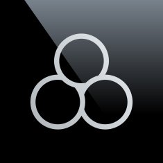 Venn Diagram icon on a black background N5