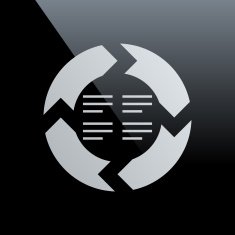 Chevron Chart icon on a black background N13