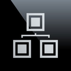 Organization Chart icon on a black background N4