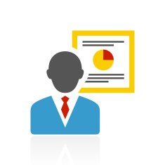 Businessman icon on a white background N79