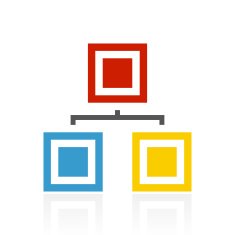 Organization Chart icon on a white background N14
