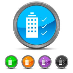 Office Building icon on circle buttons N7