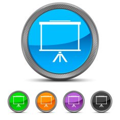 Projector Screen icon on circle buttons N4