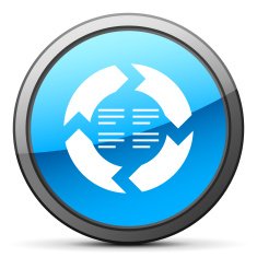 Chevron Chart icon on a round button N50