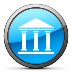 Bank icon on a round button N45