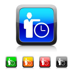 Businessman icon on color buttons N13