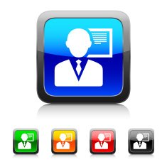 Businessman icon on color buttons N14