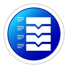 Flowchart icon on a round button N99