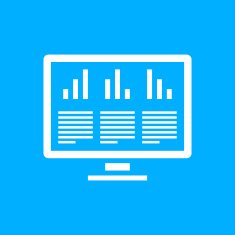 Computer Monitor icon on a blue background N7